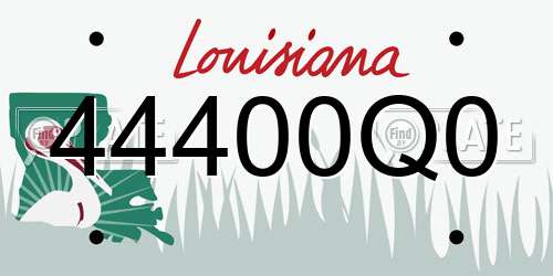 44400Q0 Louisiana License Plate