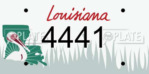 4441 Louisiana License Plate
