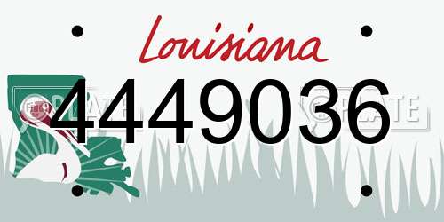 4449036 Louisiana License Plate