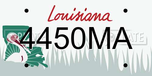 4450MA Louisiana License Plate