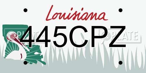 445CPZ Louisiana License Plate