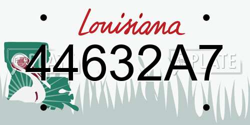 44632A7 Louisiana License Plate
