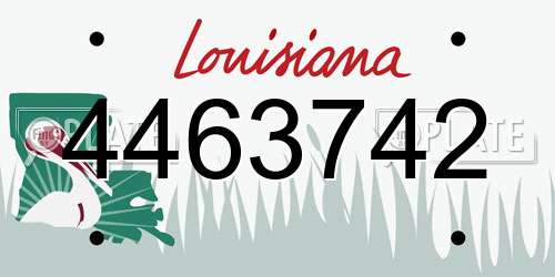 4463742 Louisiana License Plate
