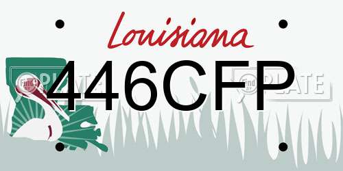 446CFP Louisiana License Plate