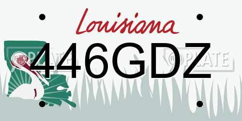 446GDZ Louisiana License Plate