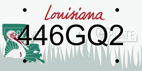 446GQ2 Louisiana License Plate