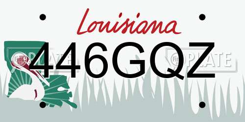 446GQZ Louisiana License Plate