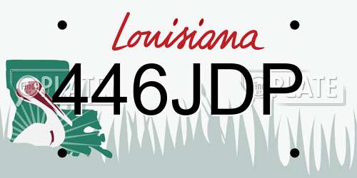 446JDP Louisiana License Plate