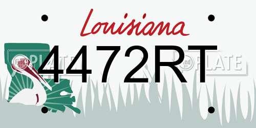 4472RT Louisiana License Plate