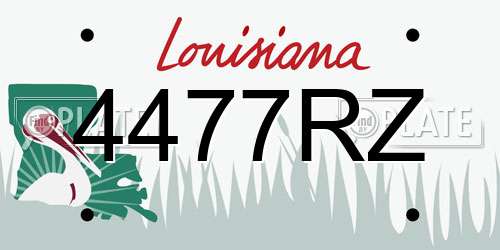 4477RZ Louisiana License Plate