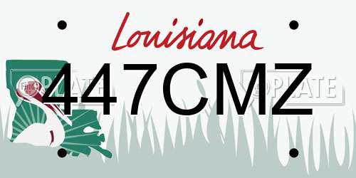 447CMZ Louisiana License Plate