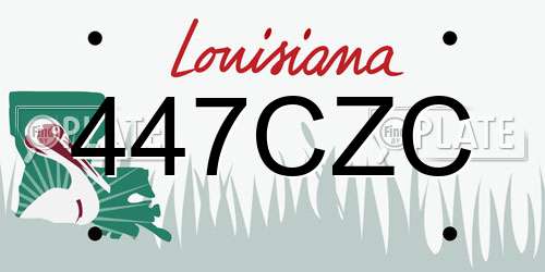 447CZC Louisiana License Plate