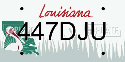 447DJU Louisiana License Plate