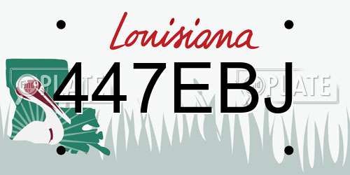 447EBJ Louisiana License Plate