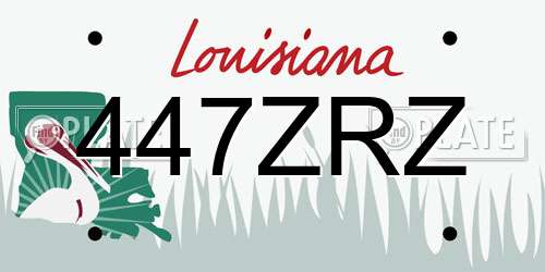 447ZRZ Louisiana License Plate