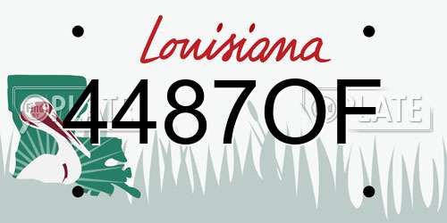 4487OF Louisiana License Plate