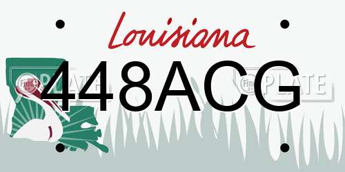 448ACG Louisiana License Plate