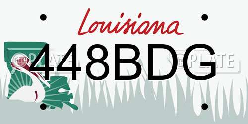 448BDG Louisiana License Plate