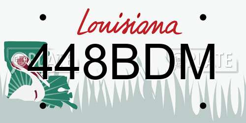 448BDM Louisiana License Plate