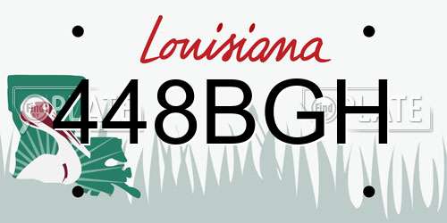 448BGH Louisiana License Plate