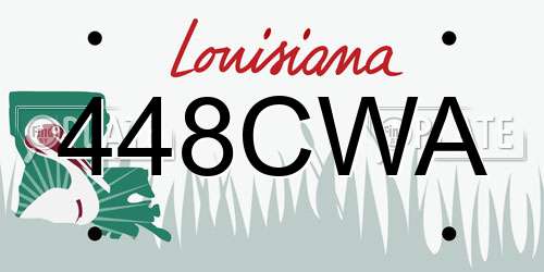 448CWA Louisiana License Plate