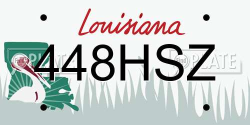 448HSZ Louisiana License Plate