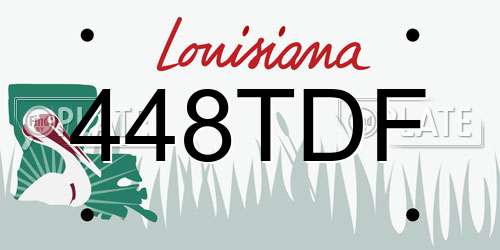 448TDF Louisiana License Plate