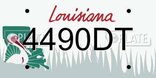 4490DT Louisiana License Plate
