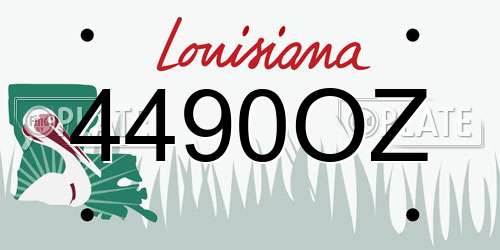 4490OZ Louisiana License Plate