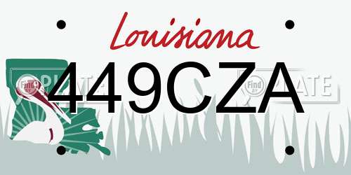 449CZA Louisiana License Plate