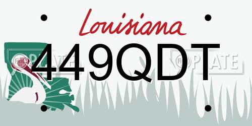 449QDT Louisiana License Plate