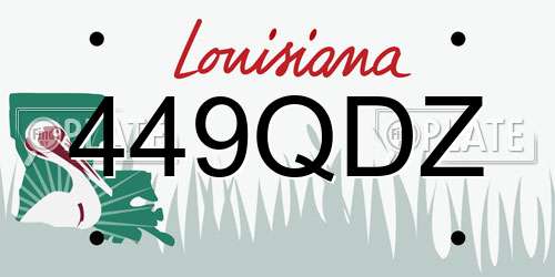 449QDZ Louisiana License Plate
