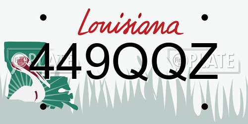 449QQZ Louisiana License Plate