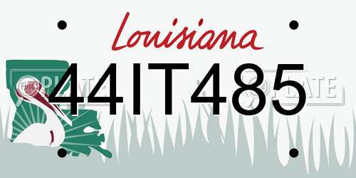 44IT485 Louisiana License Plate