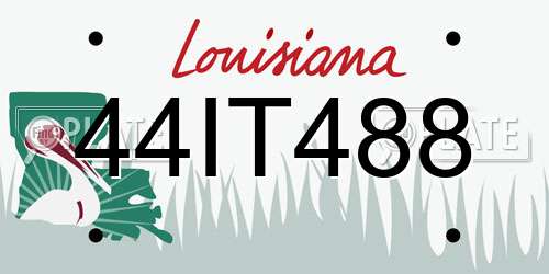44IT488 Louisiana License Plate