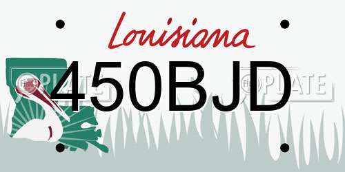 450BJD Louisiana License Plate