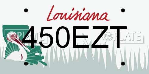 450EZT Louisiana License Plate