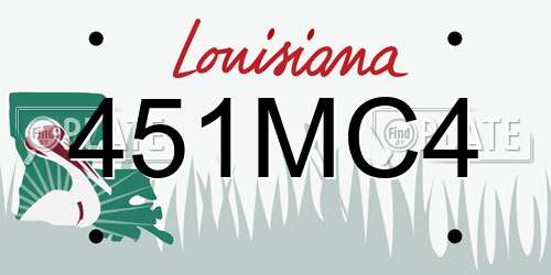 451MC4 Louisiana License Plate