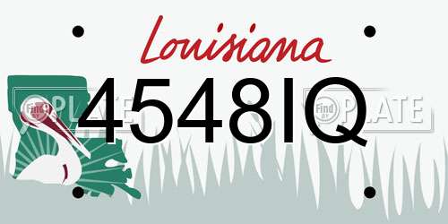4548IQ Louisiana License Plate