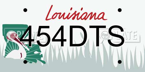 454DTS Louisiana License Plate