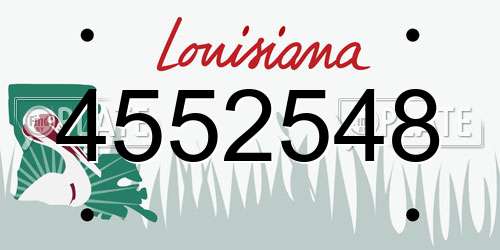 4552548 Louisiana License Plate