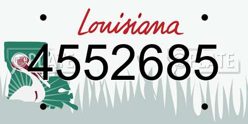 4552685 Louisiana License Plate