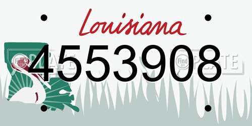 4553908 Louisiana License Plate