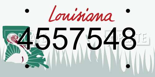 4557548 Louisiana License Plate