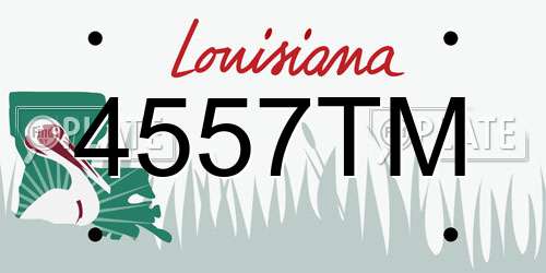 4557TM Louisiana License Plate