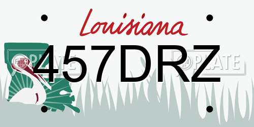 457DRZ Louisiana License Plate