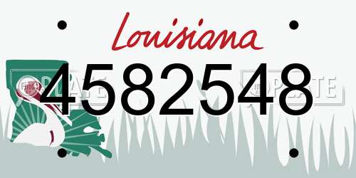 4582548 Louisiana License Plate