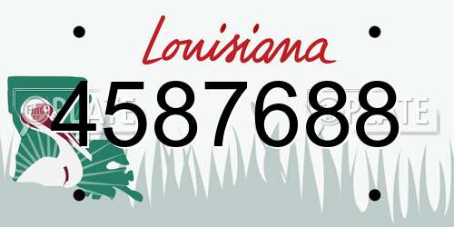 4587688 Louisiana License Plate