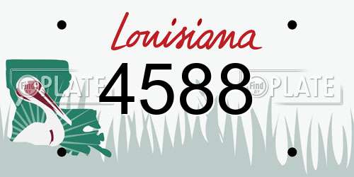 4588 Louisiana License Plate
