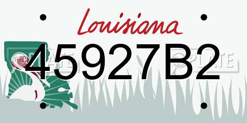45927B2 Louisiana License Plate